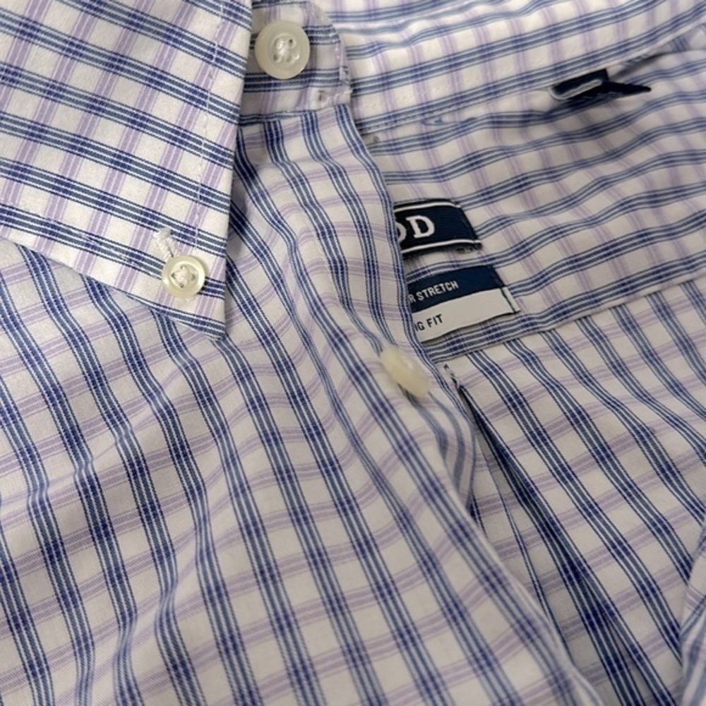 Izod all over stretch‎ big fit mens button down long sleeve shirt 18.5 34/35 - Picture 5 of 8